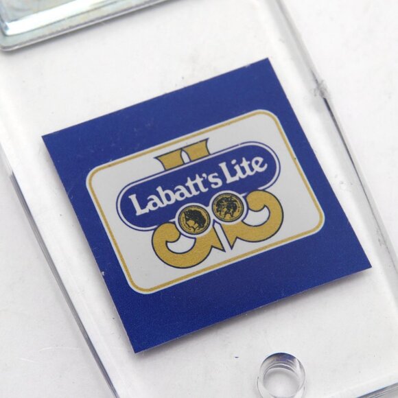 Vintage Labatt's Light Beer Bottle Opener Blue Clear Plastic Summer Drinks Party - Picture 4 of 5